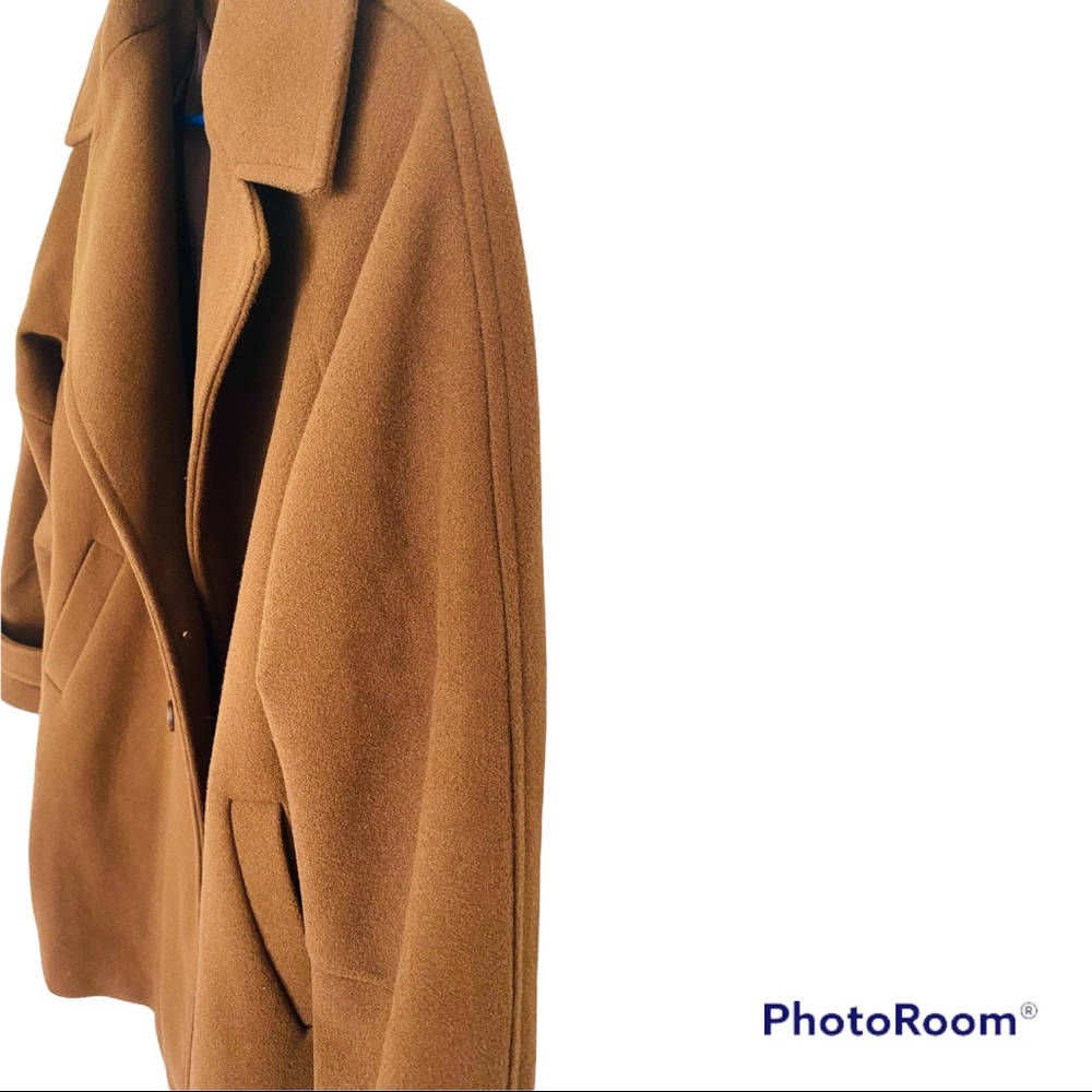 Double Button Raglan Sleeve Overcoat - Picture 9 of 14